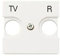 Niessen N2250.8 BL - Tapa para tomas TV - R, color blanco