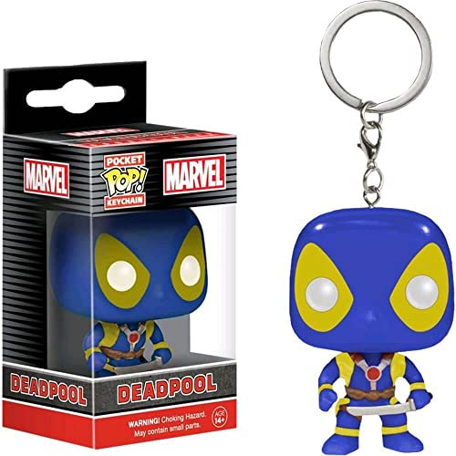 Marvel Porte-Clés Pocket Pop ! Keychain X-Men Deadpool (Bleu et Jaune)