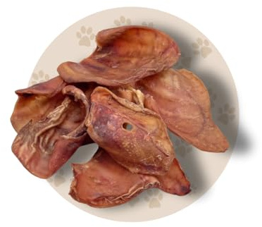 Warnick's Hundesnack Schweineohren - 10 Stück | Naturkausnack für Hunde vom Schwein - Fettarm & schonend getrocknet - Ohne Zusätze - Für artgerechten Kauspaß
