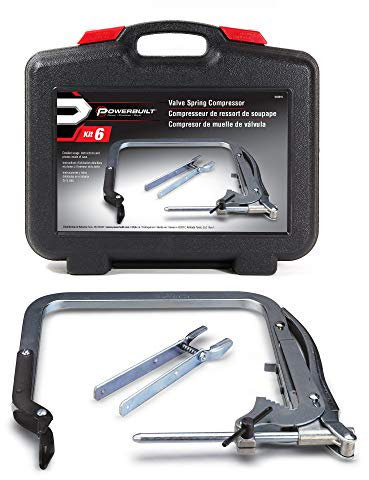 Powerbuilt Valve Spring Compressor Kit, Remove Coil Springs, Cylinder Heads, T-Handle, Car and Vehicle Service Repair Tool Set - 648615, Silver