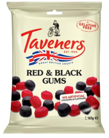 Taveners Red and Black Gums 165 g (Pack of 12)