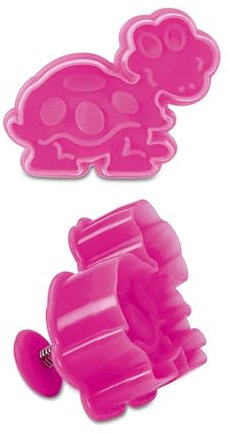 Staedter Tortue gaufrage Emporte-pièce avec éjecteur, Rose, 6 cm