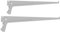Element System 18133-00012 Classic Regalsystem PRO-TRÄGER - Sicherheitsträger mit 2 Einhängehaken und Aushängesicherung, Stahl, Weiß, 350 mm, 2 Stück