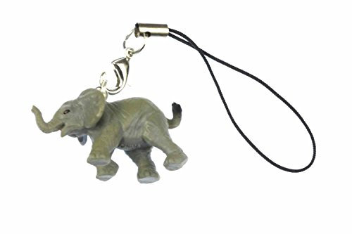 Miniblings Elefant Handyanhänger Handyschmuck Elefanten grau Gummi 2cm Mirco- Handmade Modeschmuck I Anhänger Handyschmuck Schlüsselanhänger