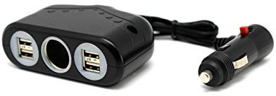 Cliff Top 6,6 Ampere 12-30 V DREI-Wege-Autoladegerät mit Mehreren Steckdosen - (4-Port USB + 1 Zigarettensteckdose) Geeignet für Auto, LKW und Marine - Hergestellt in Taiwan