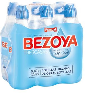 Bezoya - Agua Mineral Natural - Agua de mineralización muy débil - Formato 6 x 33 cl. Tapón sport