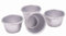 KitchenCraft Mini Pudding Mould Set of 4, Anodised Aluminium, 7.5 cm, Silver