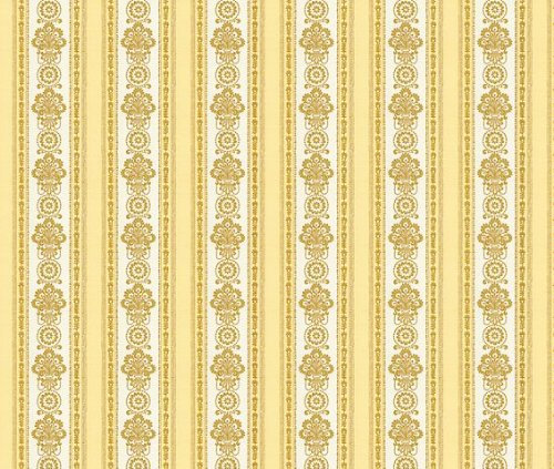 MiniMundus Tapete 'Tradition', gelb für das Puppenhaus