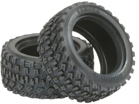 TAMIYA 4950344514274 300051427 - M-05Ra Rally-Block Reifen -2, Schwarz