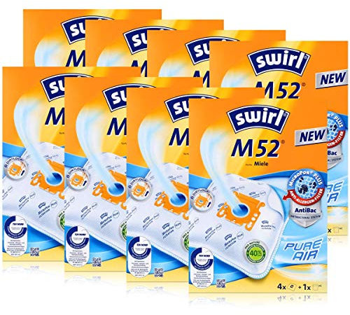 8 x Swirl Staubsaugerbeutel M 52 MicroPor Staubbeutel Microvlies