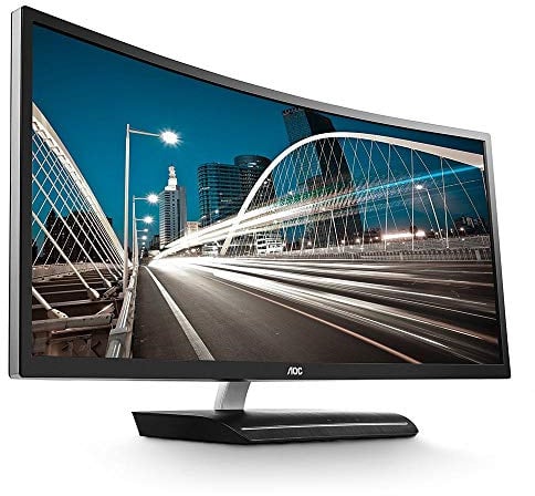 AOC C3583FQ 35 VA curvo LED Monitor 2560 x 1080 Res, 21:9.160hz, 300 cd/m2, 4ms, VGA/DVI/(2) HDMI/(2) DP, Spk