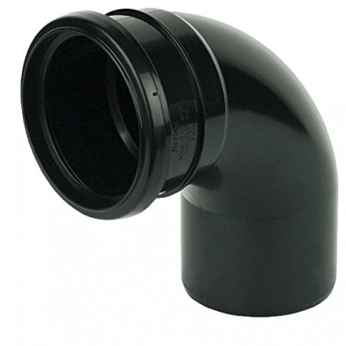 FloPlast SP161 Single Socket Bend 92.5o Black