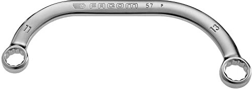 FACOM 57.14X17 Series 57 Metric Half-Moon Offset-Ring Wrench, 14 mm x 17 mm Size