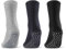 3 oder 6 Paar ABS Socken Herren Damen Anti Rutsch Socken Baumwolle 8600 WP (Schwarz Blau Grau 3 Paar 39-42)