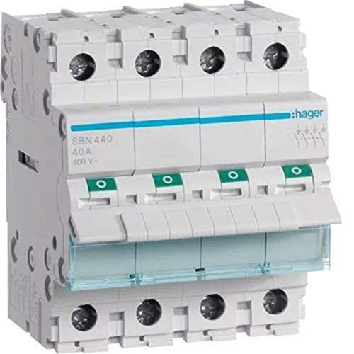 Hager SB – Schalter Modular Schnitt 4 polig 40 A