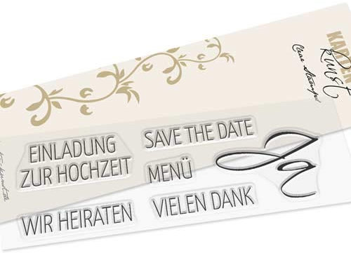 Karten-Kunst Clear Stamps KK-0018 Stempel Einladung Hochzeit Silikonstempel