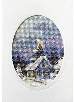 Orchidea Twilight Cottage Card Cross Stitch Kit