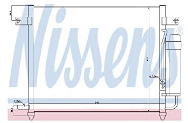 NISSENS Kondensator, Klimaanlage 94640 | Kompatibel mit: CHEVROLET AVEO / KALOS Schrägheck, AVEO / KALOS Stufenheck, GM KOREA KALOS, KALOS Stufenheck