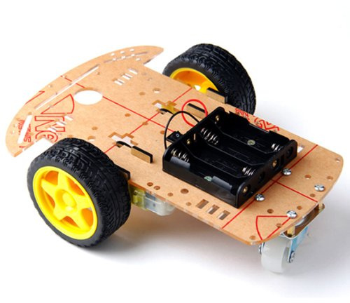 GAOHOU 2WD Motor Smart Robot Car Voiture Chassis Kit & Wheels Batterie Battery Case