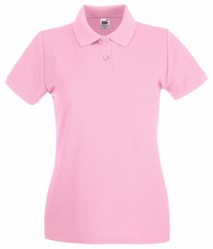 Fruit Of The Loom - Polo 100% Cotone - Donna (M) (Rosa chiaro)