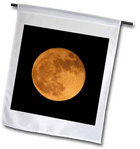 3dRose FL_18544_2 Gartenflagge Big Yellow Moon Full and Bright Over The Yukon, 45,7 x 68,6 cm