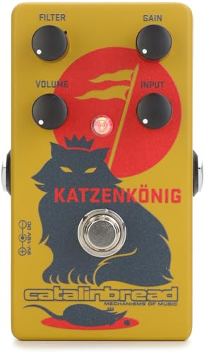 Catalinbread Katzenkonig Fuzz Guitar Effects Pedal – Versatile Distortion with Filter, Gain, Volume, and Input Controls – Ultimate Tool for Guitarists Seeking Vintage to Modern Tones