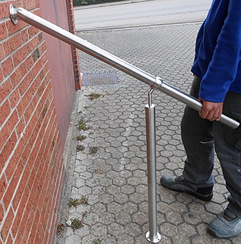 Edelstahl Geländer Handlauf Treppengeländer Balkongeländer V2A Treppe Bausatz (150)