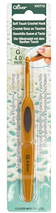 Clover Häkelnadel, Plastic, Gold, 4 mm Größe