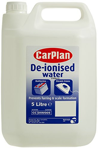CarPlan Eau Déionisée, Batteries et Fers à Vapeur, 5 L