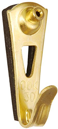 OOK by Hillman 50648 Padded Professional Picture Hangers Tidy Tins, Supports Up to 30 Pounds, Brass, Container of 10 Sets