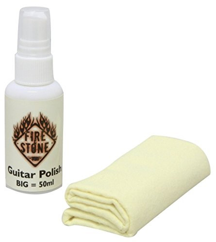 Fire & Stone 540040 Gitarre Pflegeset, Gitarrenpolitur mit Tuch 50ml