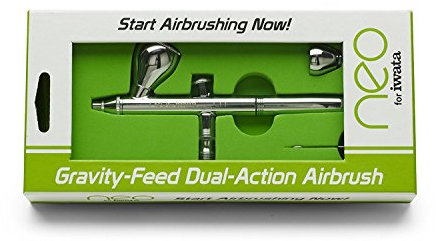 Iwata Neo CN Gravity Feed Airbrush - 0.35mm, Black, Plastic, Handheld, 9ml, 20 PSI, GRAVITY_FEED_AIRBRUSH, 5 Year Warranty