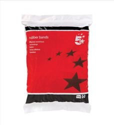5 Star Rubber Bands No.38 Each 152x3mm Approx 440 Bands [Bag 0.454kg]
