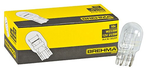 BREHMA 10x Glassockellampe W21/5W 12 Volt 21/5 Watt W3x16q