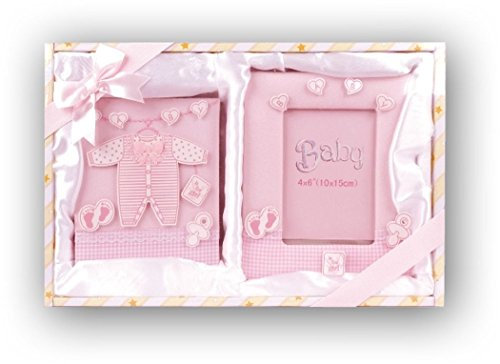 Unbekannt Geschenkset - Einsteckalbum mit Rahmen rosa