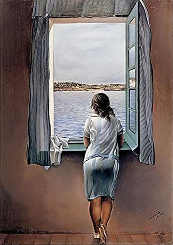 Close Up Salvador Dali Kunstdruck Woman at The Window (60cm x 80cm)
