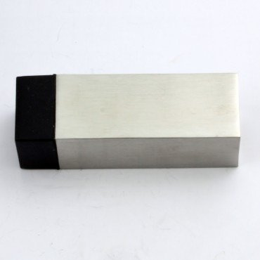 ZAS12SQS Solid Square Projection Door Stop 65mm Satin Stainless Steel From The Door Handle Store