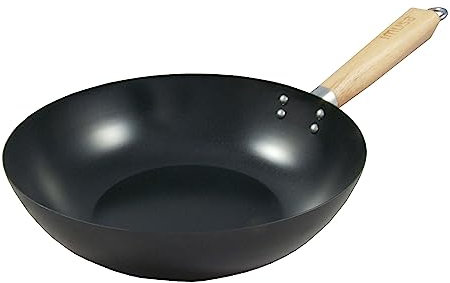 IMUSA USA IMU-52005 Wok mit Holzgriff, antihaftbeschichtet, 27,9 cm