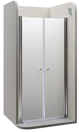 i-flair Duschtür LIMA 112x185 cm | Verstellbereich 112-116 cm – 6 mm ESG Sicherheitsglas, Nanobeschichtung, Satiniert
