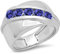 DazzlingRock Collection - Sterling-Silber 925 Sterling-Silber Rundschliff Tanzanite