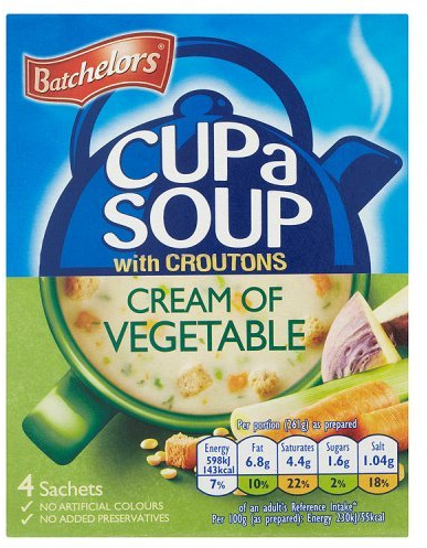 Batchelors Cream of Vegetable with Croutons Cup a Soup, 122g