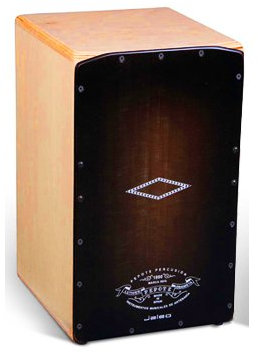 CAJON RUMBERO - Pepote (Jaleo) Colores (Tapa Marron) (28,5 x 29 x 47 Cm.)