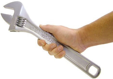 15 inch Satin Finish Drop Forged Steel Adjustable Spanner SP054