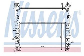 NISSENS Kühler Motorkühlung Kühler Wasserkühler Motorkühler Netzbreite 359mm Netzlänge 610mm Netztiefe 23mm 63087A