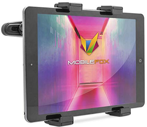 Mobilefox 360° KFZ Kopfstützen-Halterung Universal Tablet - Auto Sitz Halter Rücksitz