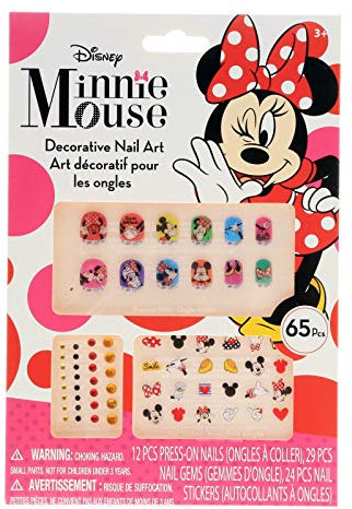 Disney Minnie Mouse Bowtique 65 Piece Decorative Nail Art Kit
