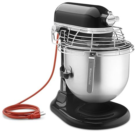 KitchenAid KSMC895OB 8-Quart Commercial Countertop Mixer with Bowl-Guard, 10-Speed, Gear-Driven, Onyx Black