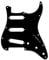 Musiclily SSS Strat Pickguard and Back Plate Set for Fender USA/Mexican Standard Stratocaster Modern Style Electric Guitar, 3Ply Black