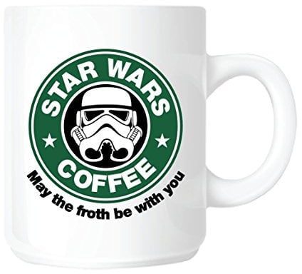 Generic Starbucks/Star Wars May The Froth Be with You 11 Ounce Ceramic Mug, 295.7 milliliters