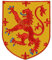 VEGASBEE Aufnäher mit schottischem Wappen, schottischer Löwe, Rampant, Schottenschild, Heritage, bestickt, zum Aufbügeln, Premium-Stickerei, USA, 10 cm hoch, Größe M